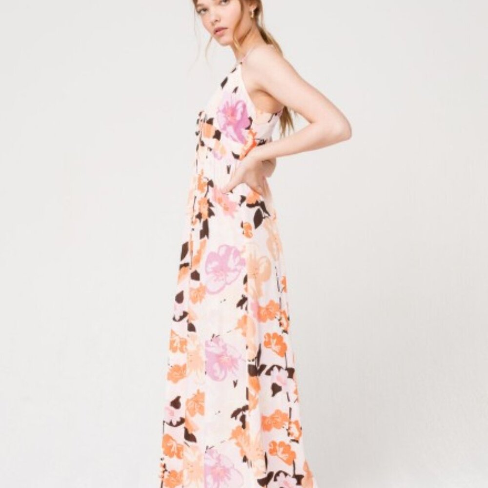 Rip Curl Orange Maxi Sundress with Spaghetti Straps
